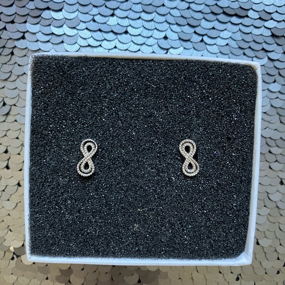 New Silver Infinity Earrings - Picture 2 of 6